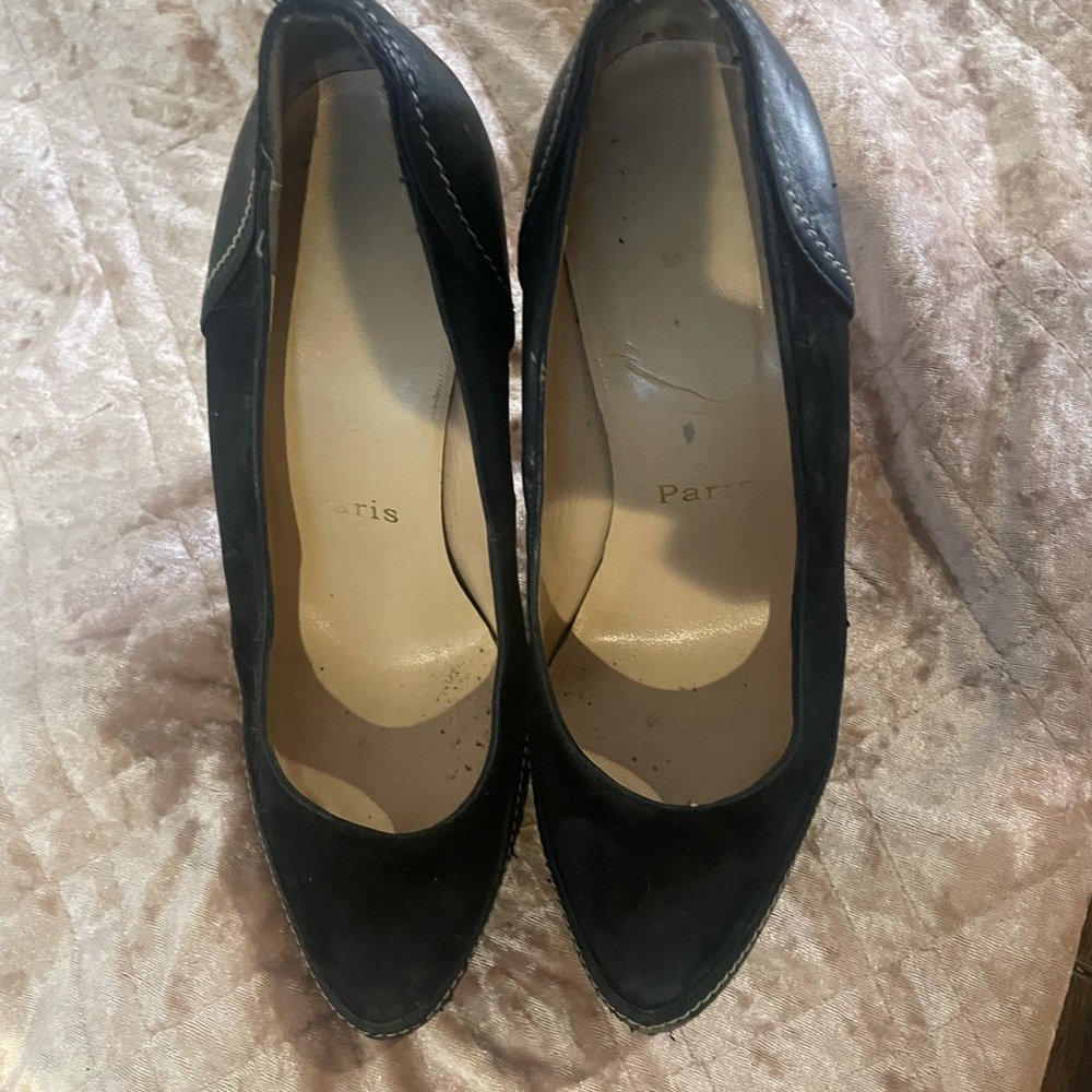Classic Christian Louboutin Black Suede Pump